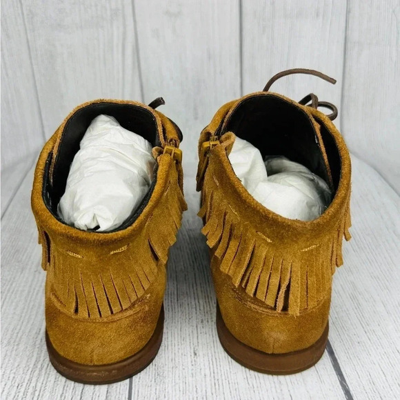 OTBT Brand Dell Rapids Fringe Moccasin Chukka Ankle Boots‎ Booties Tan Size 6 - Picture 4 of 6